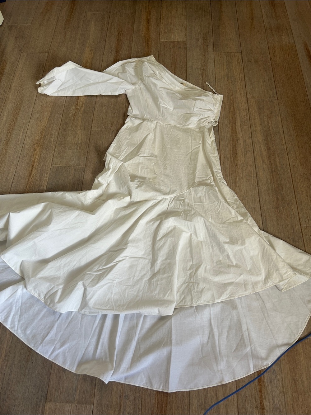 Anthropologie Guapa Women’s White One-Shoulder Midi Dress size 6 - Picture 14 of 14
